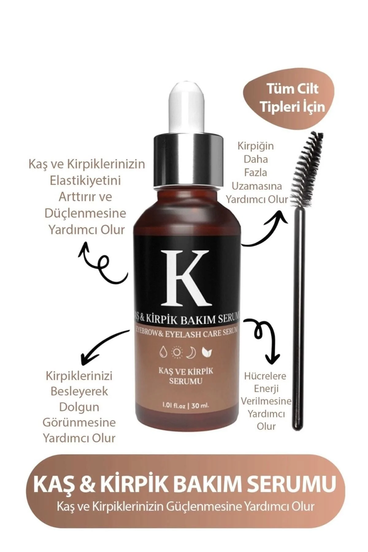 Besleyici, Canlandırıcı Kaş Kirpik Serumu ( Dökülme Karşıtı Serum