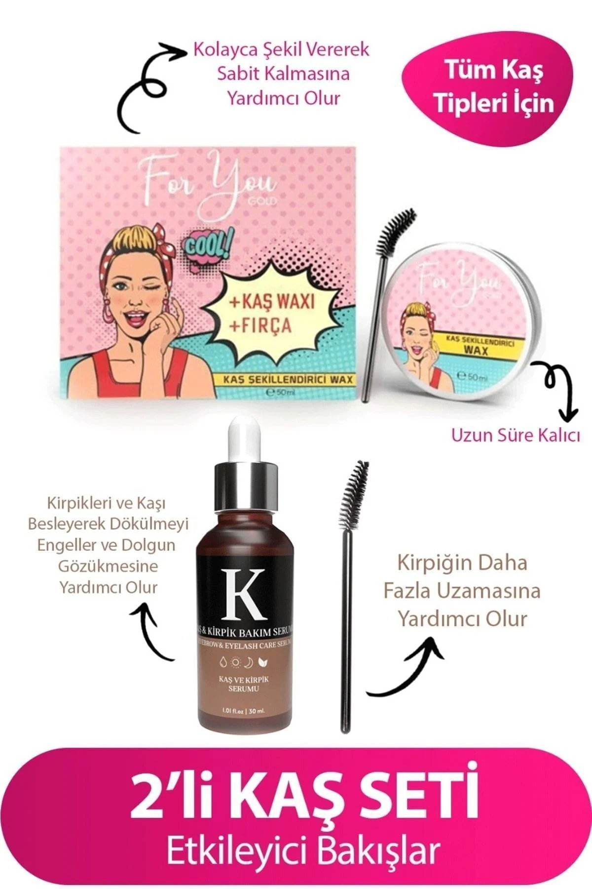 Besleyici E-vitamini Içeren Kaş Şekillendirici & Sabitleyici Wax 