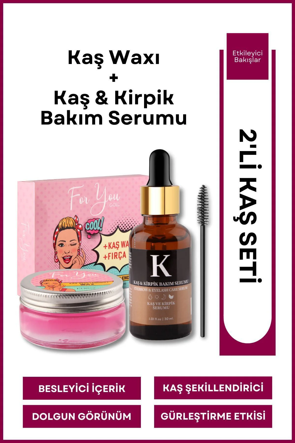 Besleyici E-vitamini Içeren Kaş Şekillendirici & Sabitleyici Wax 