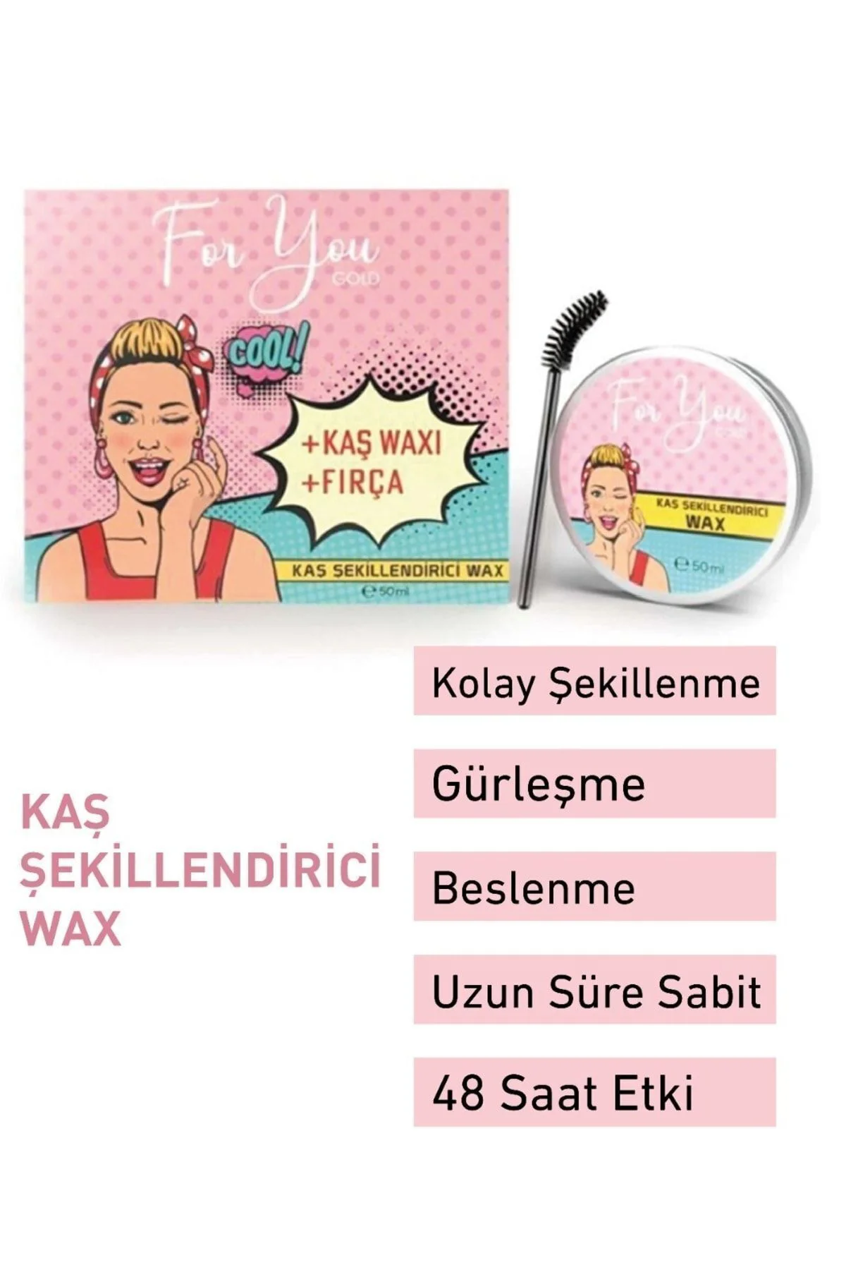 Besleyici E-vitamini Içeren Kaş Şekillendirici & Sabitleyici Wax 
