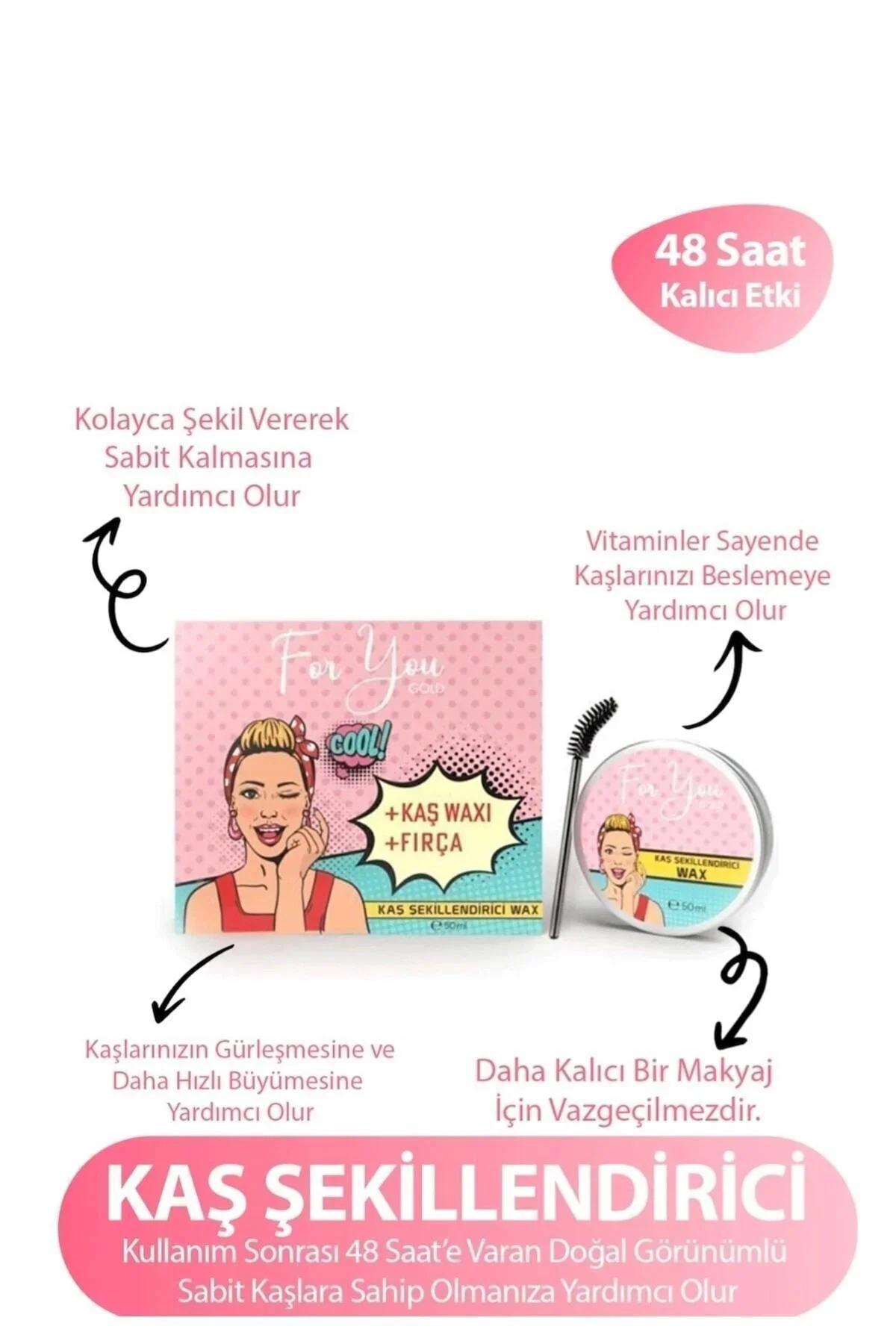 Besleyici Kaş Şekillendirici& Sabitleyici Wax (EYEBROWN SHAPER WAX) 50 ml - Görsel 4