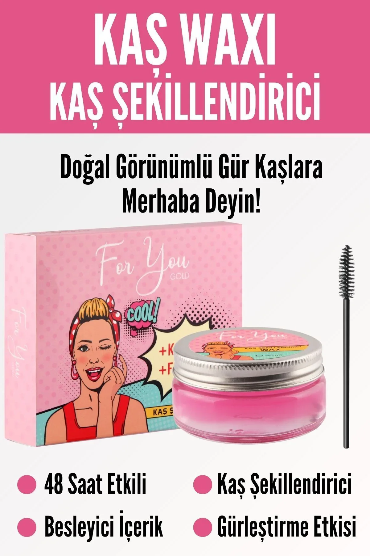 Besleyici Kaş Şekillendirici& Sabitleyici Wax (EYEBROWN SHAPER WAX) 50 ml - Görsel 3