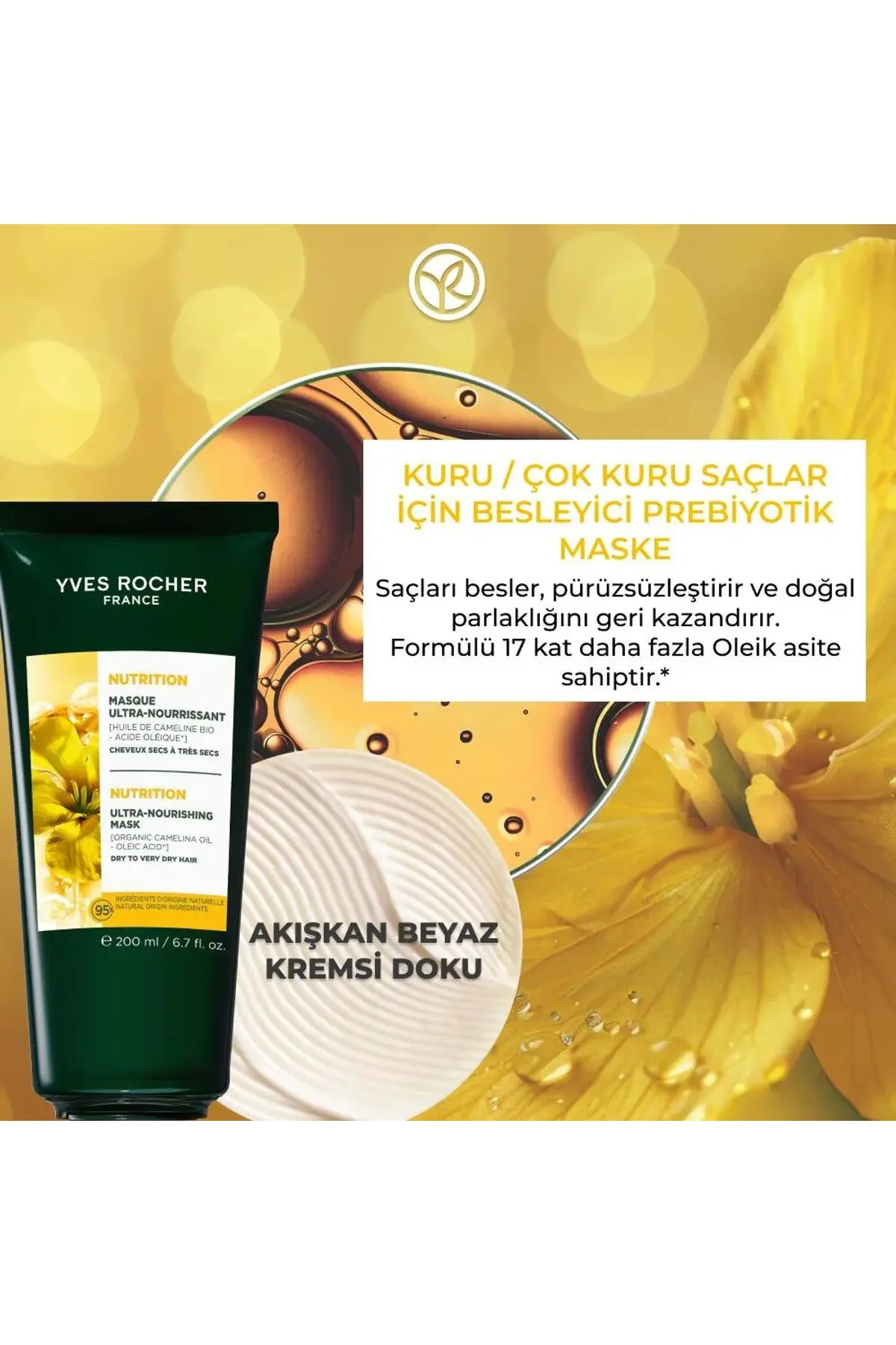 Besleyici Prebiyotik Maske - Kuru ve Çok Kuru Saçlar / Nutrition 
