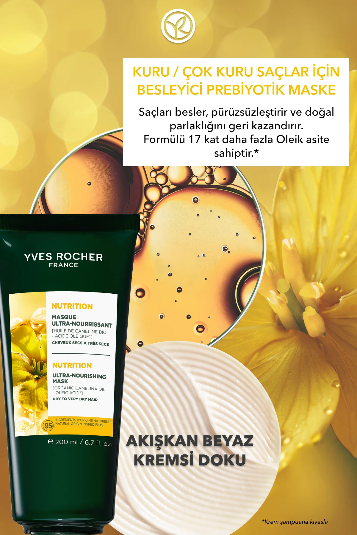 Besleyici Prebiyotik Maske - Kuru Çok Kuru Saçlar / Nutrition - V