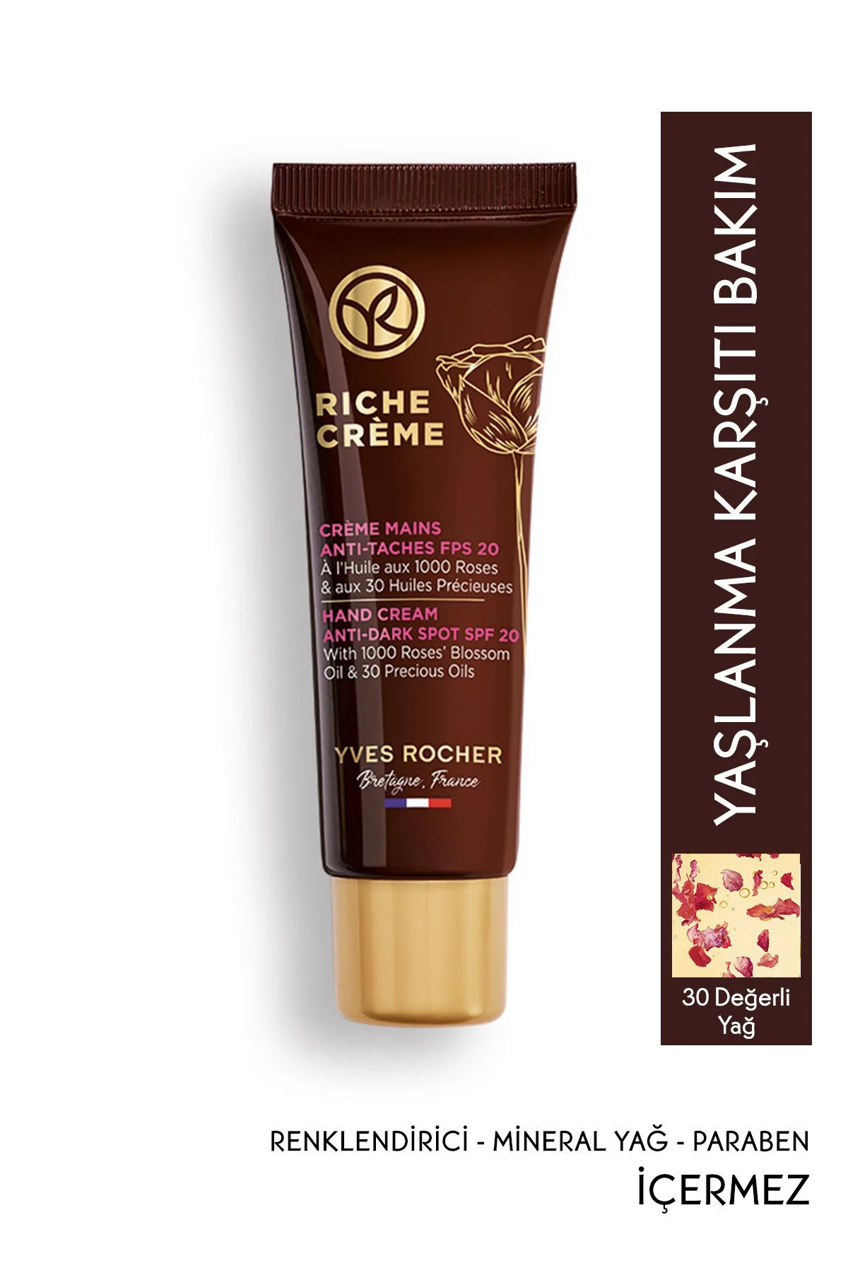 Besleyici Yaşlanma Karşıtı Değerli Yağ Bakımı Riche Crème-vitamin E&meyankökü-20 Spf El Kremi-50 ml
