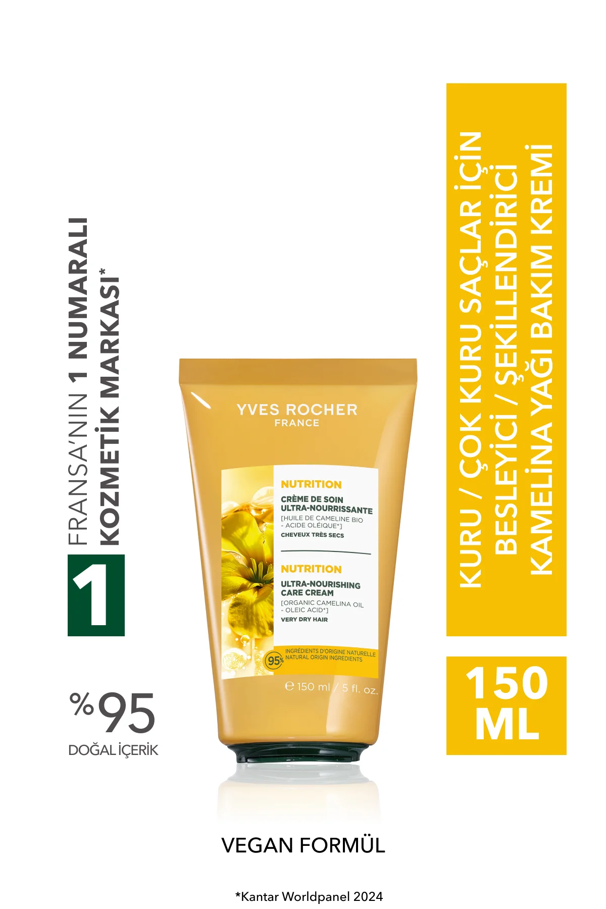 Besleyici/Şekillendirici Bakım Kremi - Kuru Çok Kuru Saçlar / Nut