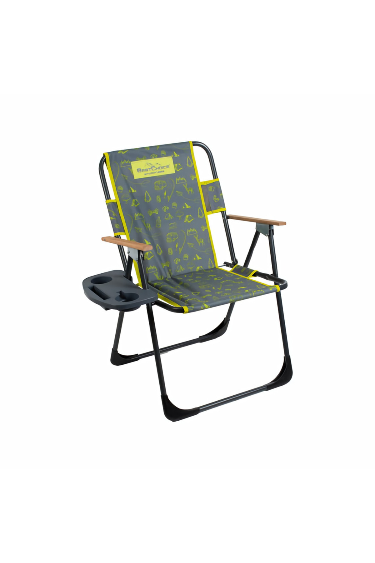 Bestchoice Best Choice Kamp Ve Plaj Sandalyesi Katlanir Bardak Aparatli Gri