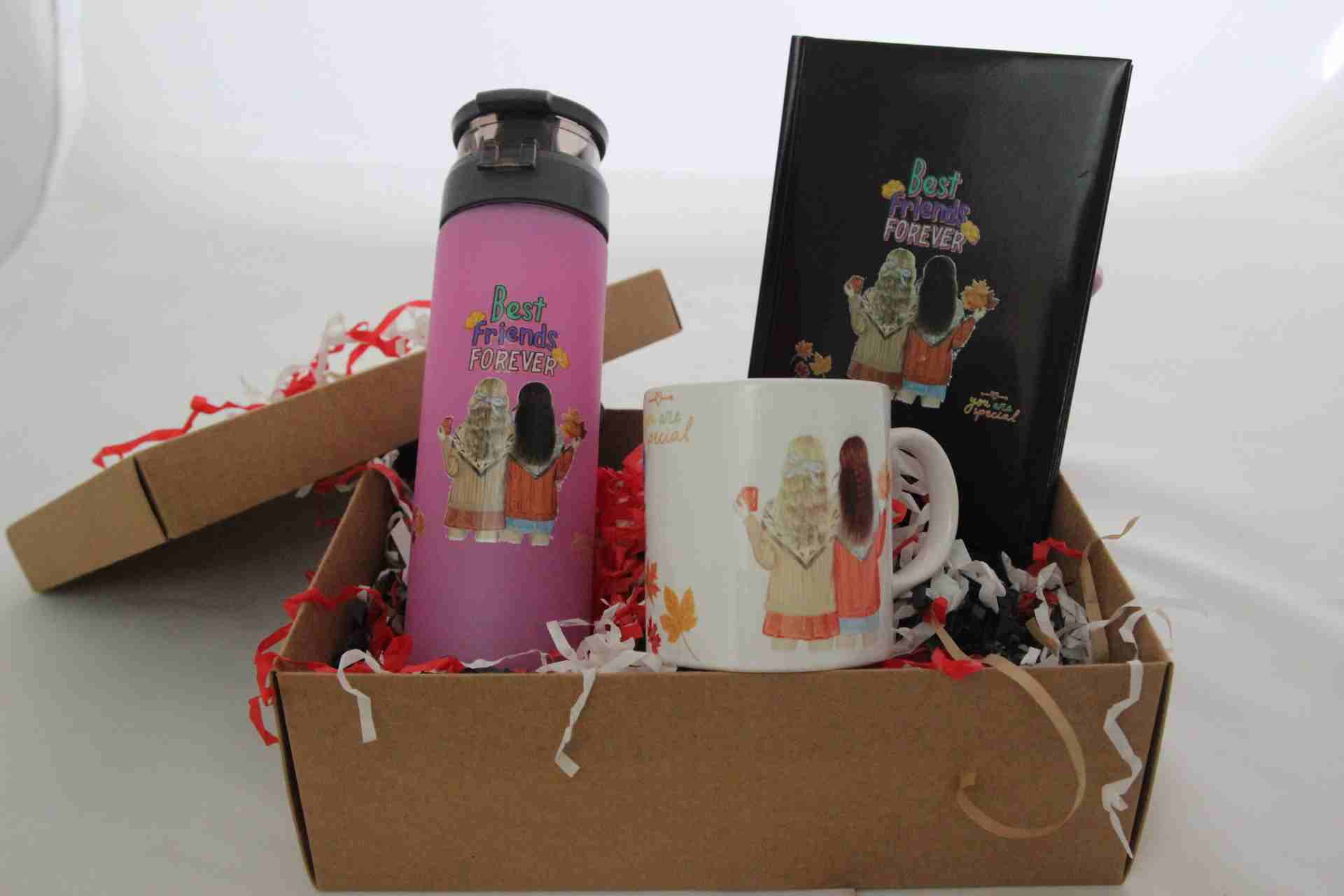 İhtiyaçavm Best Friends Hediye Seti - Termos, Kupa Bardak Ve Best Friends Defter Hediye Kutusu