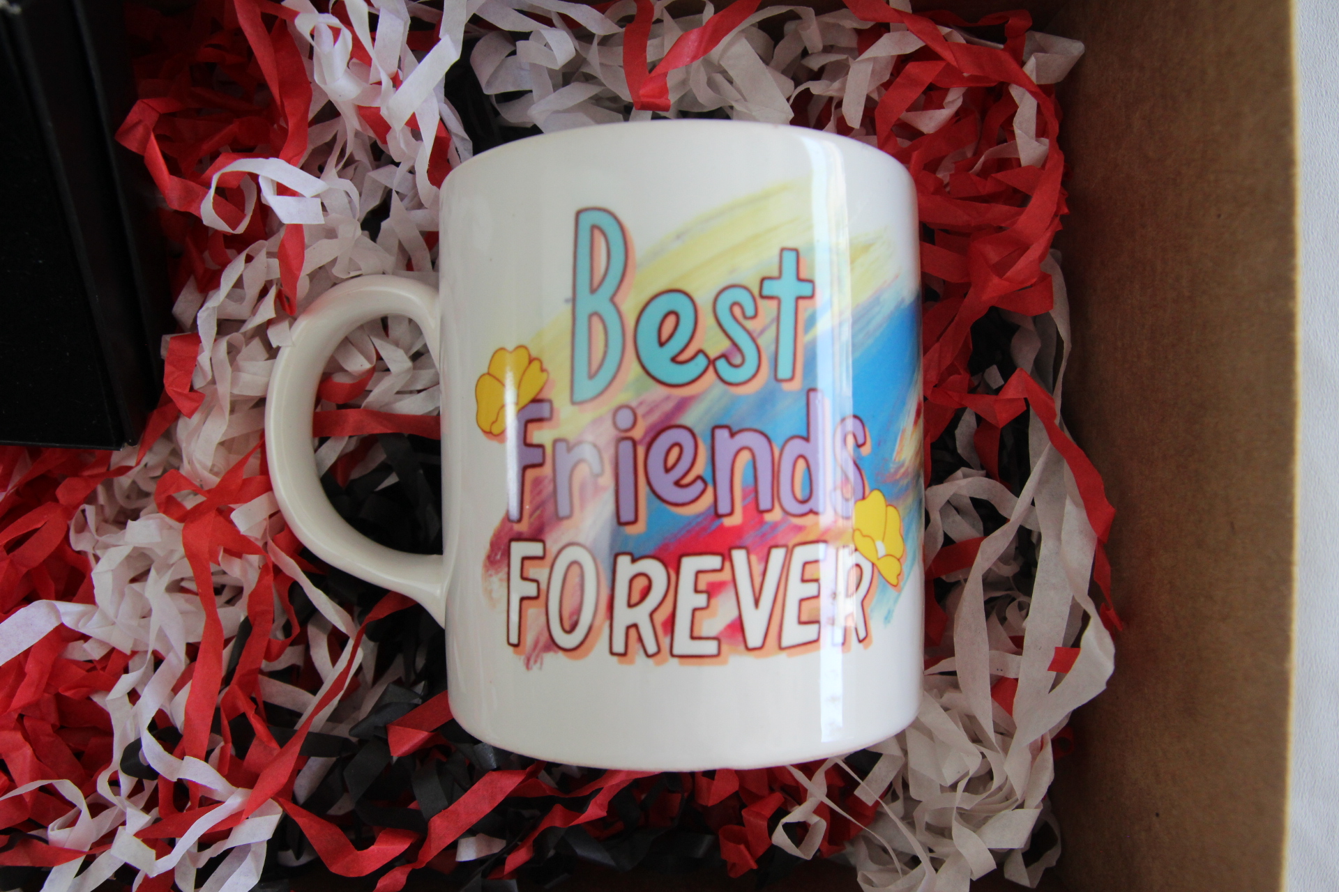 İhtiyaçavm Best Friends Temali Kupa Bardak Ve Papatya Kolye Hediye Kutusu