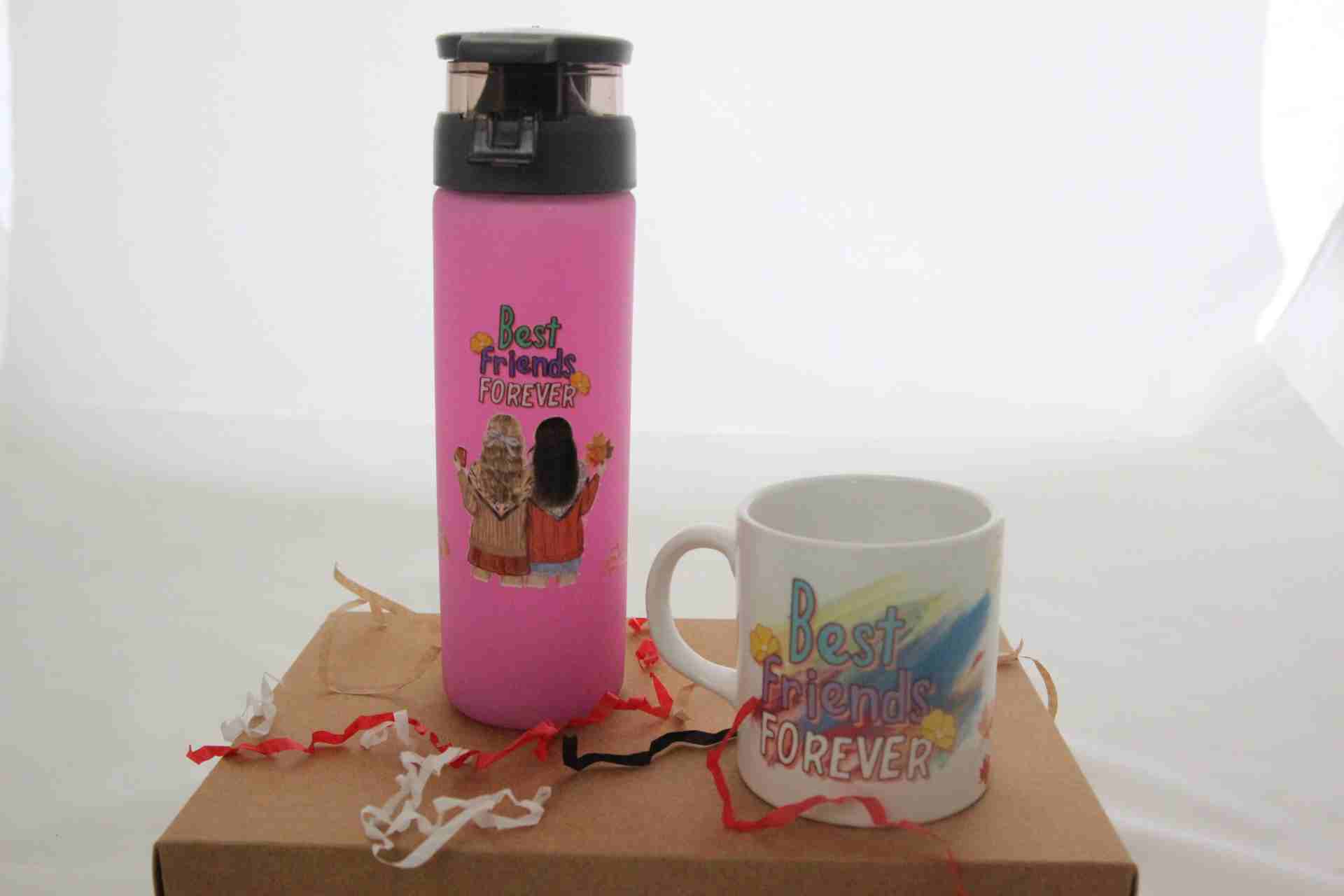 İhtiyaçavm Best Friends Temalı Hediye Kutusu - Termos Ve Baskılı Kupa Bardak Hediye Seti