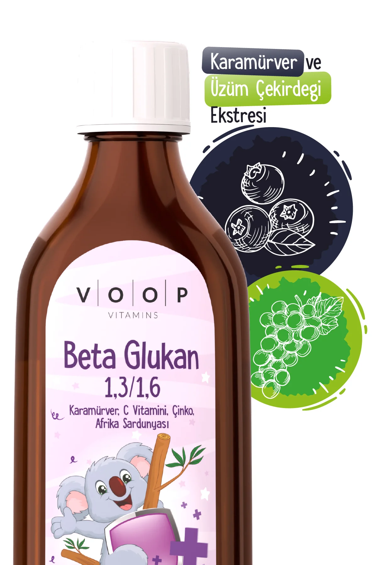 Beta Glukan 1,3/1,6 Kara Mürver, Vitamin C, Çinko Şurup 150 ml Fiyatı, Yorumları ve Özellikleri