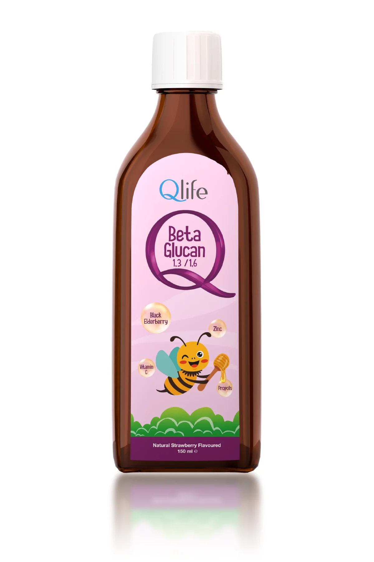 Beta Glukan C Vitamini ve Çinko ve Propolisli Çilek Aromalı Şurup 150 ml