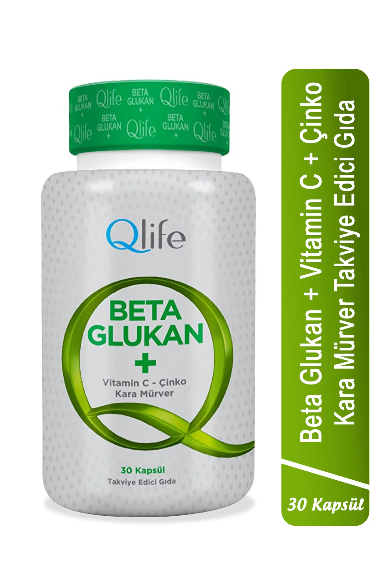 Beta Glukan - C Vitamini ve Çinko ve Kara Mürver 30 Kapsül