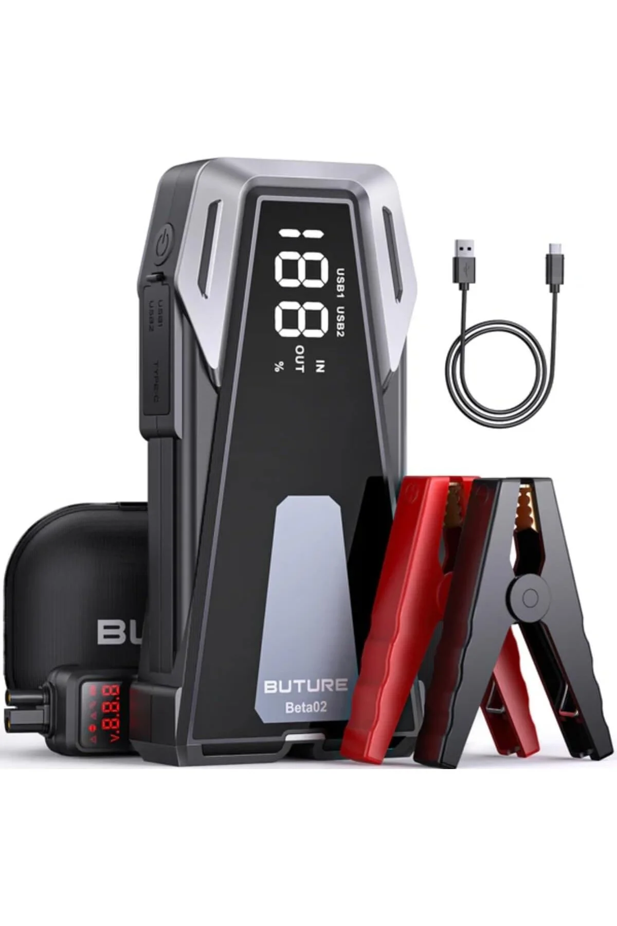 BETA02 2500A 21800mah Taşınabilir Akü Takviye Kiti (Çanta + Led L