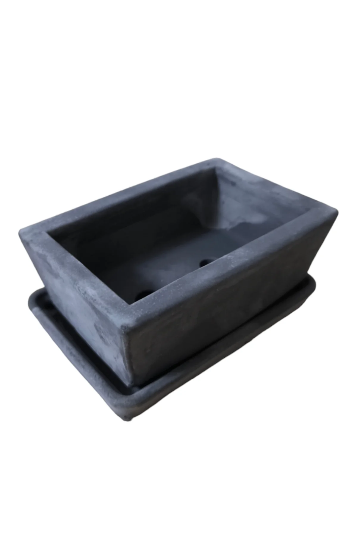Beton Bonsai Saksısı su delikli ve tabaklı 10-15 cm Beton Bonsai Saksısı su delikli ve tabaklı 10-15 cm