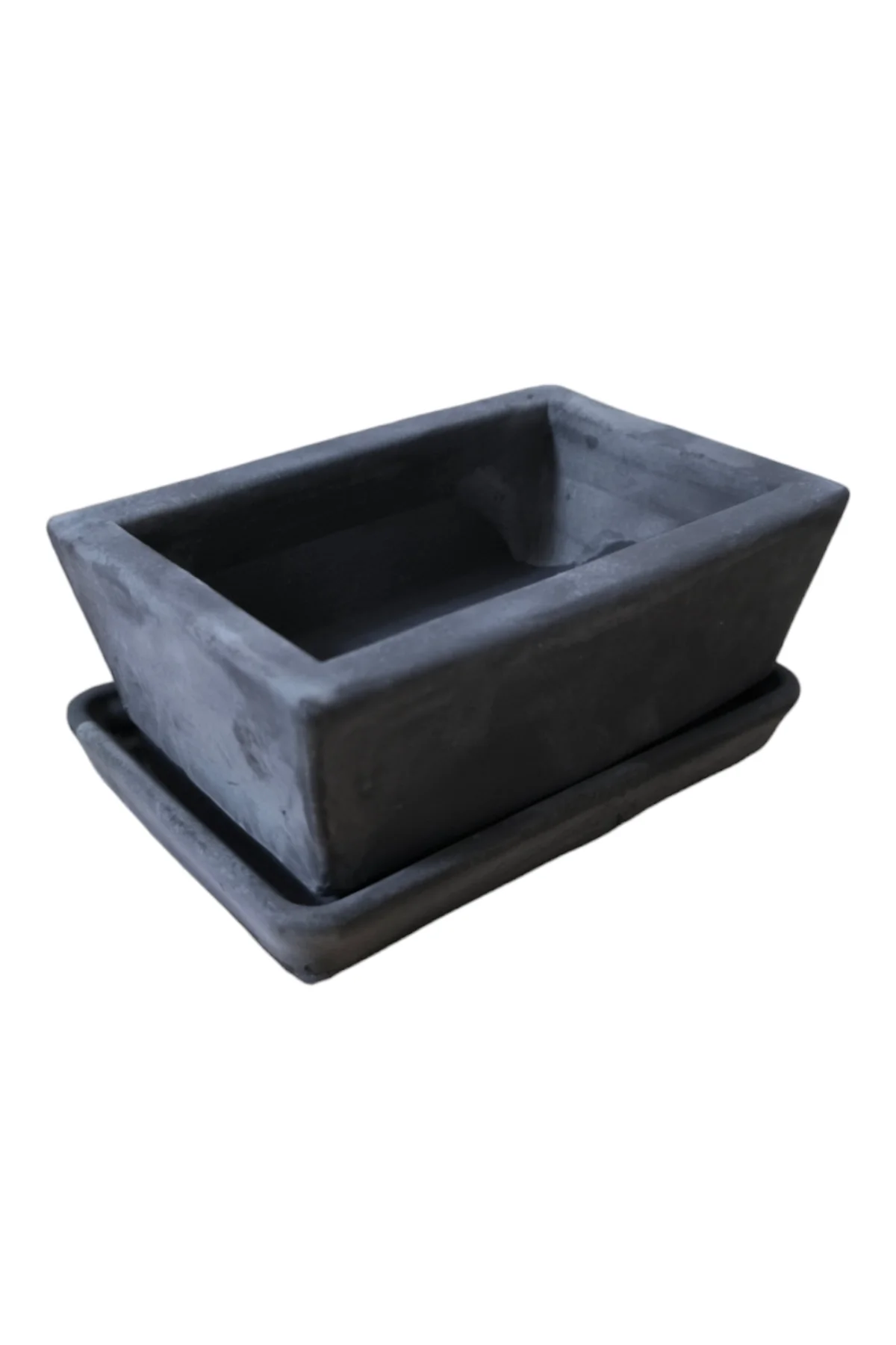 Beton Bonsai Saksısı su delikli ve tabaklı 10-15 cm Beton Bonsai Saksısı su delikli ve tabaklı 10-15 cm