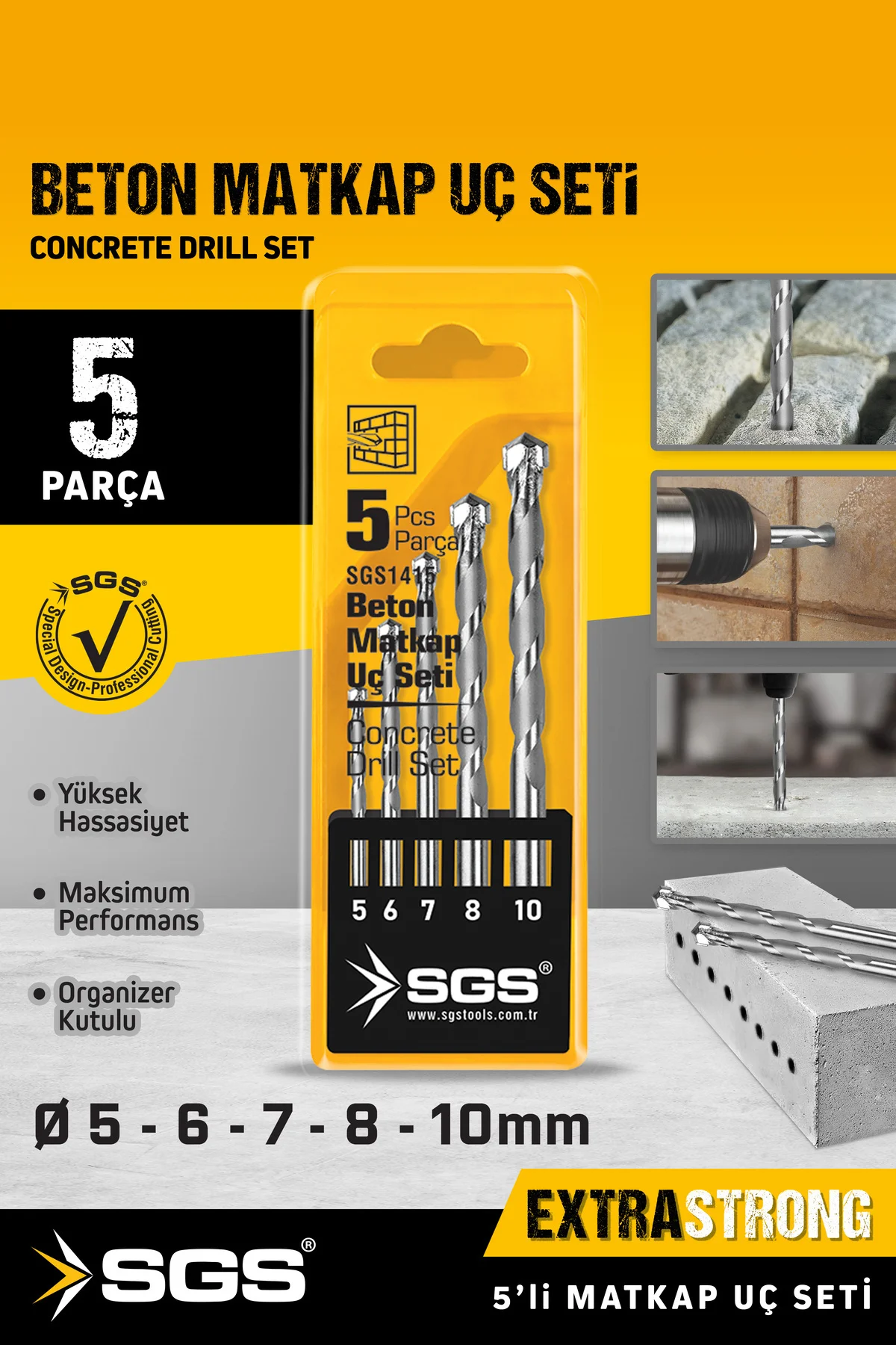 BETON MATKAP UC SETİ(5 PARÇA)