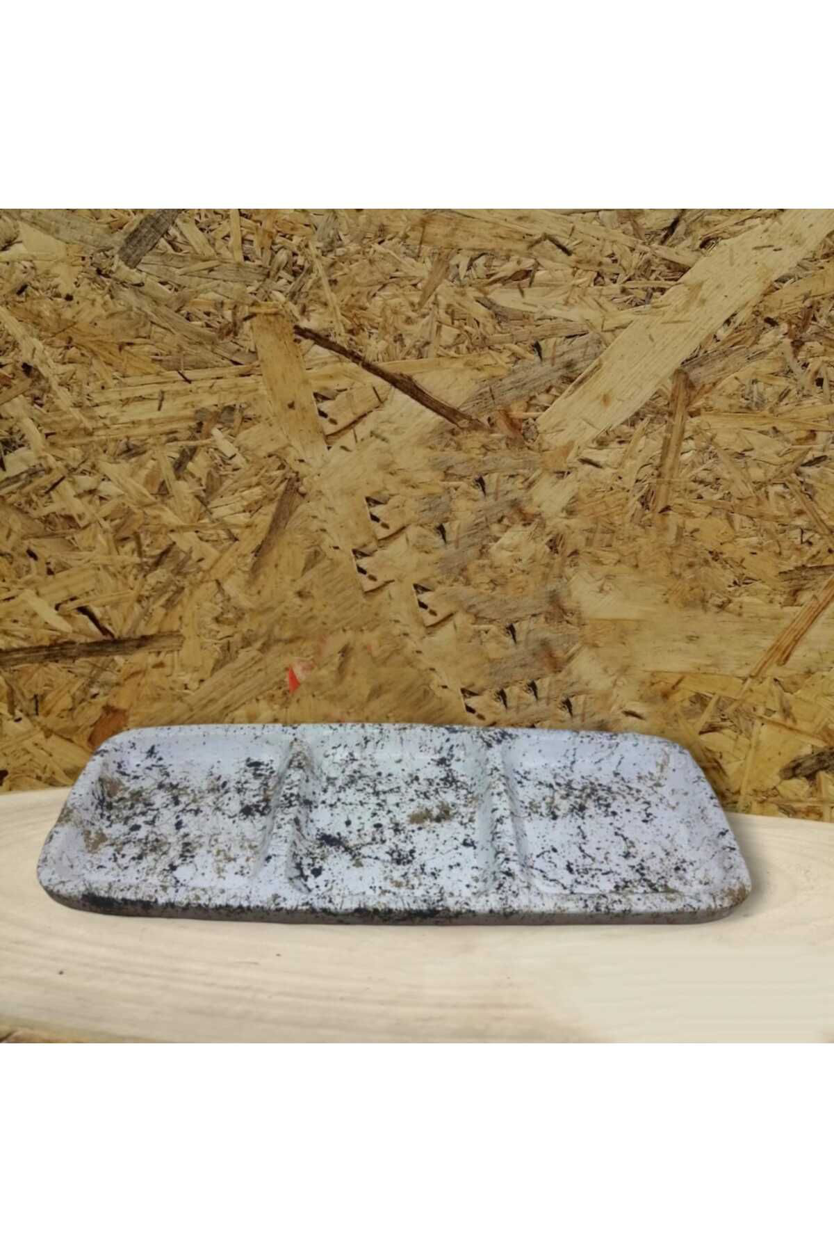 Beton Saksı Altlığı (TABAKLI) 3 Bölmeli