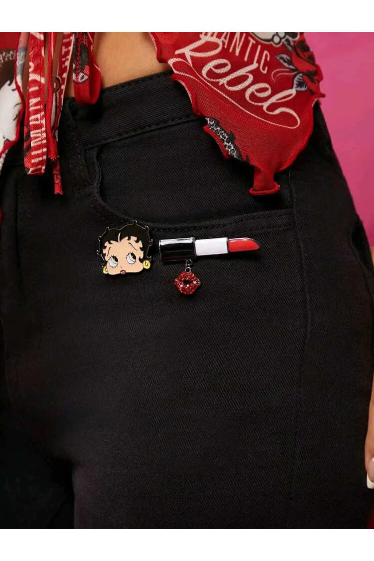 Betty Boop 2'li Broş Seti