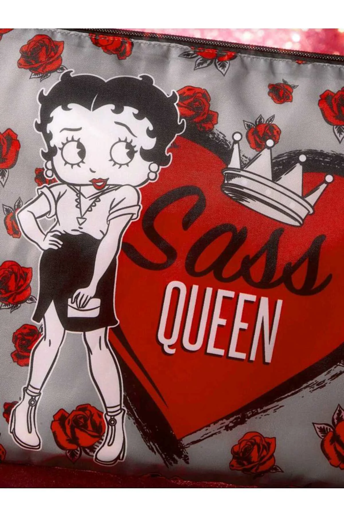 Betty Boop 2'li Organizer Makyaj Seyahat Çantası