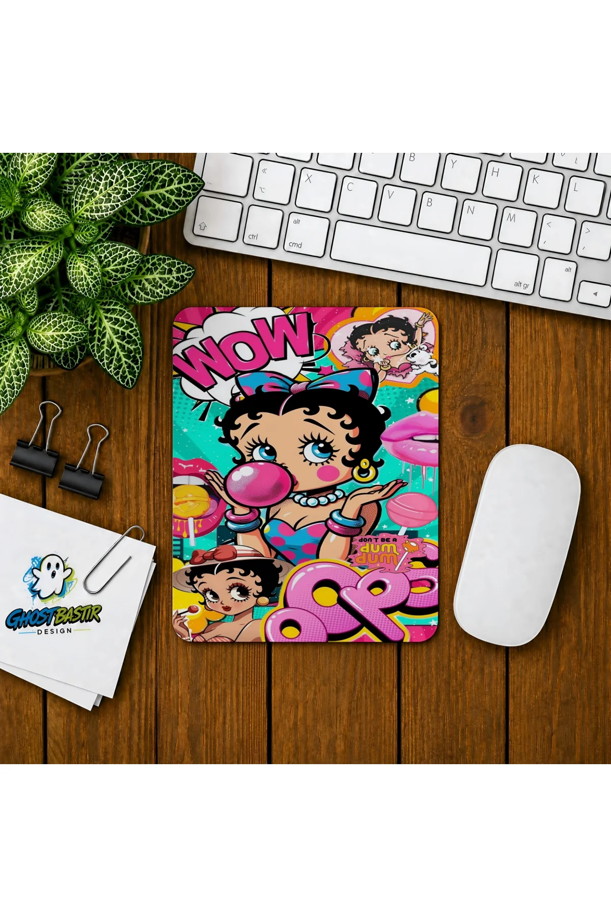 Betty Boop Baskılı Oyuncu Mousepad 030