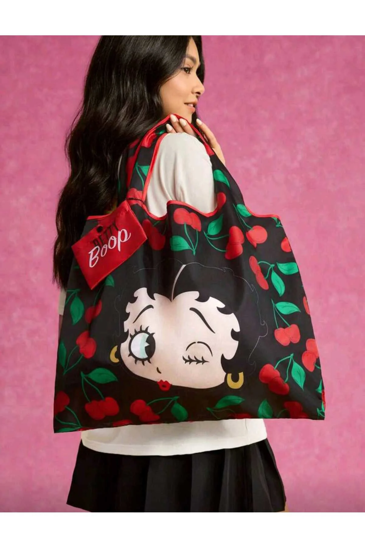 Betty Boop Katlanabilir Alışveriş Çantası