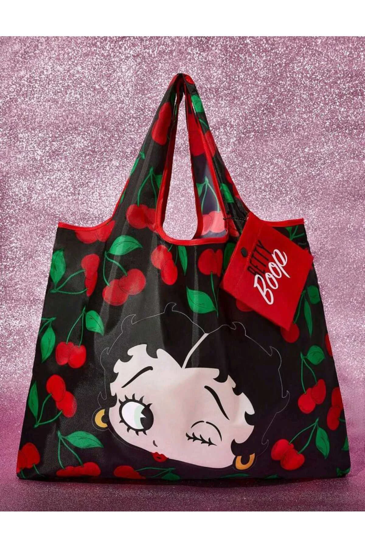 Betty Boop Katlanabilir Alışveriş Çantası