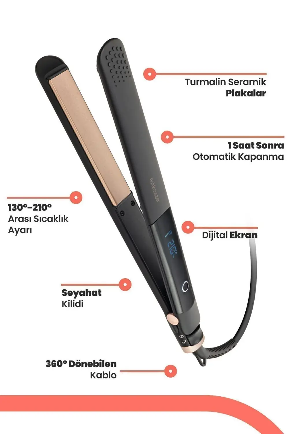 Betty Seramik Keratin Kaplı Plaka Lcd Ekranlı Iyonik Fonksiyonlu