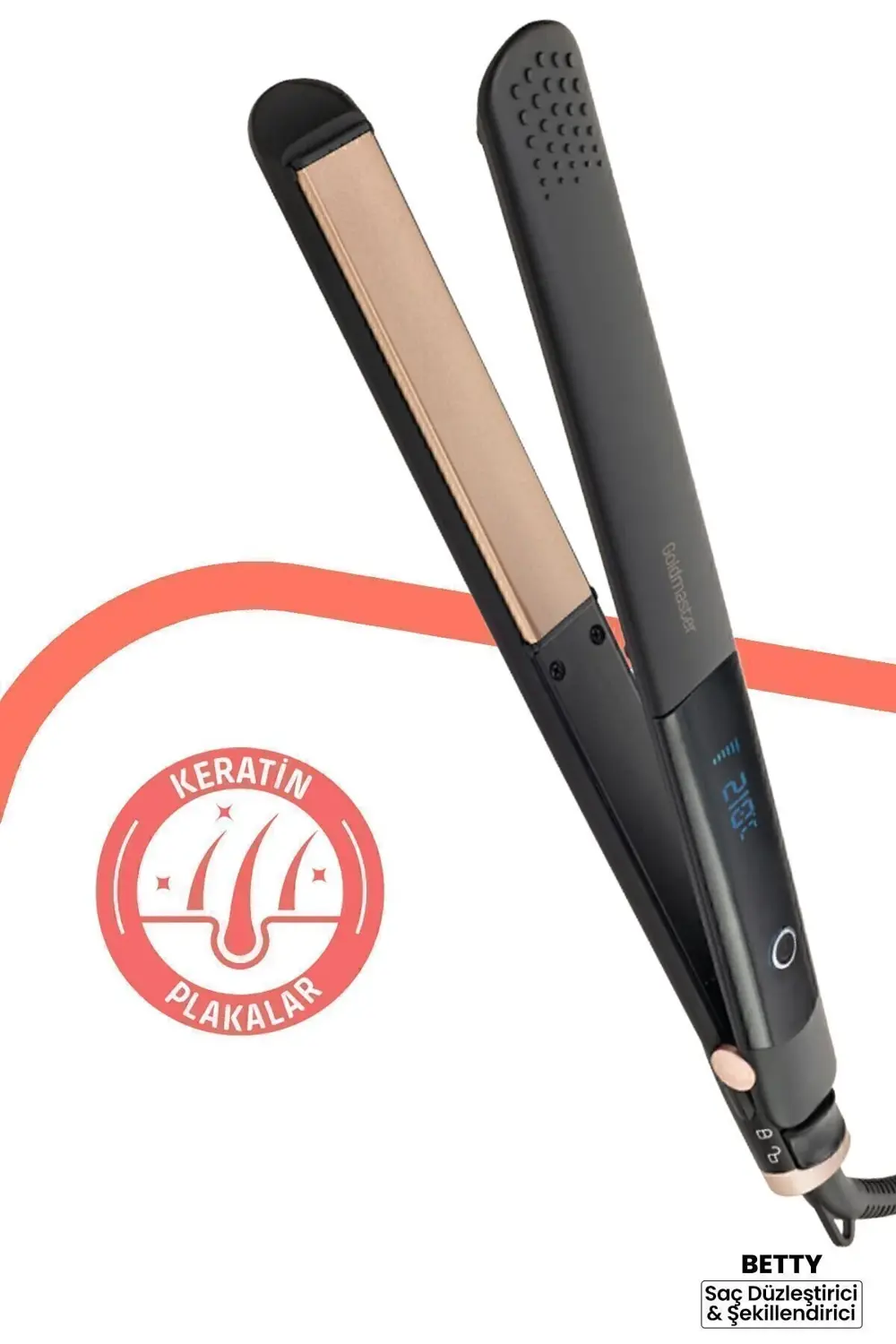 Betty Seramik Keratin Kaplı Plaka Lcd Ekranlı Iyonik Fonksiyonlu