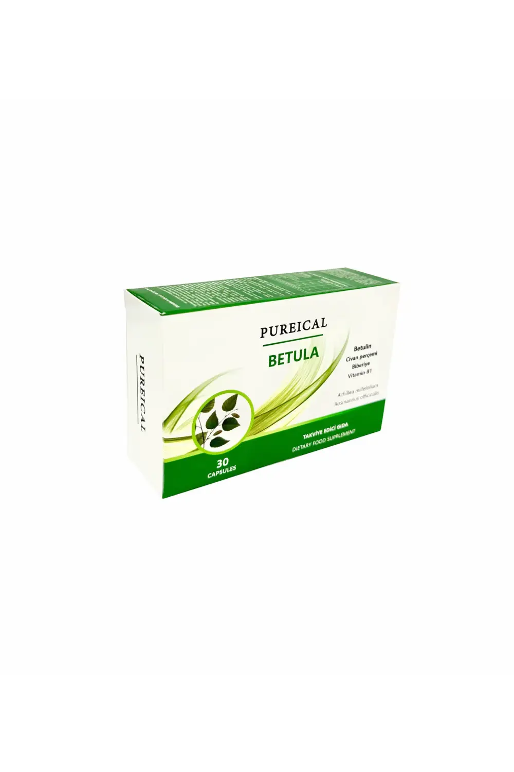 Betula Huş Ağacı Özü Betulin Civan Perçemi Biberiye B1 Vitamini 30 Kapsül Betula Huş Ağacı Özü Betulin Civan Perçemi Biberiye B1 Vitamini 30 Kapsül