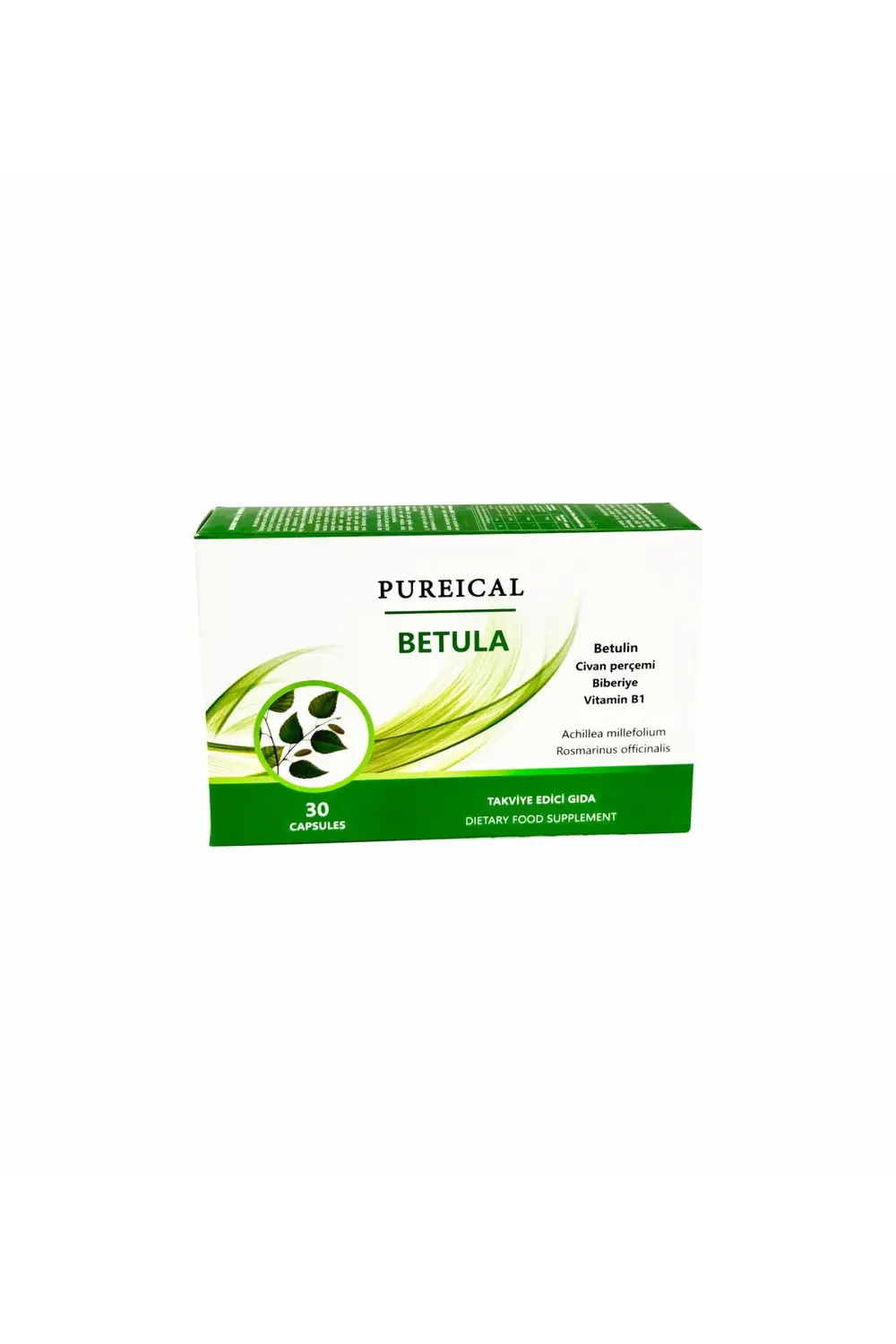 Betula Huş Ağacı Özü Betulin Civan Perçemi Biberiye B1 Vitamini 30 Kapsül Betula Huş Ağacı Özü Betulin Civan Perçemi Biberiye B1 Vitamini 30 Kapsül