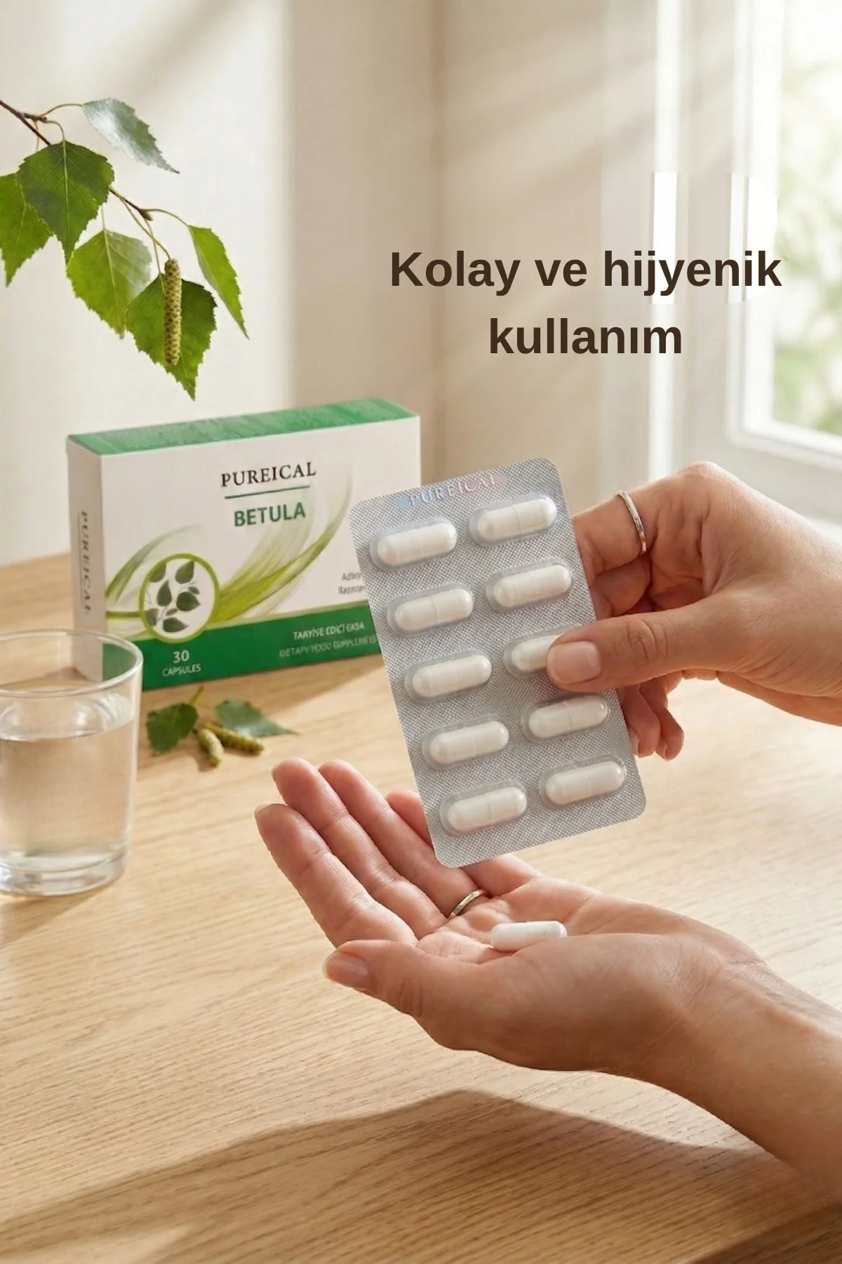 Betula Huş Ağacı Özü Betulin Civan Perçemi Biberiye B1 Vitamini 3