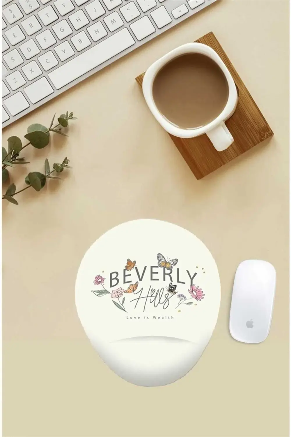 Beverlyhills Yazılı Bilek Destekli Mouse Pad
