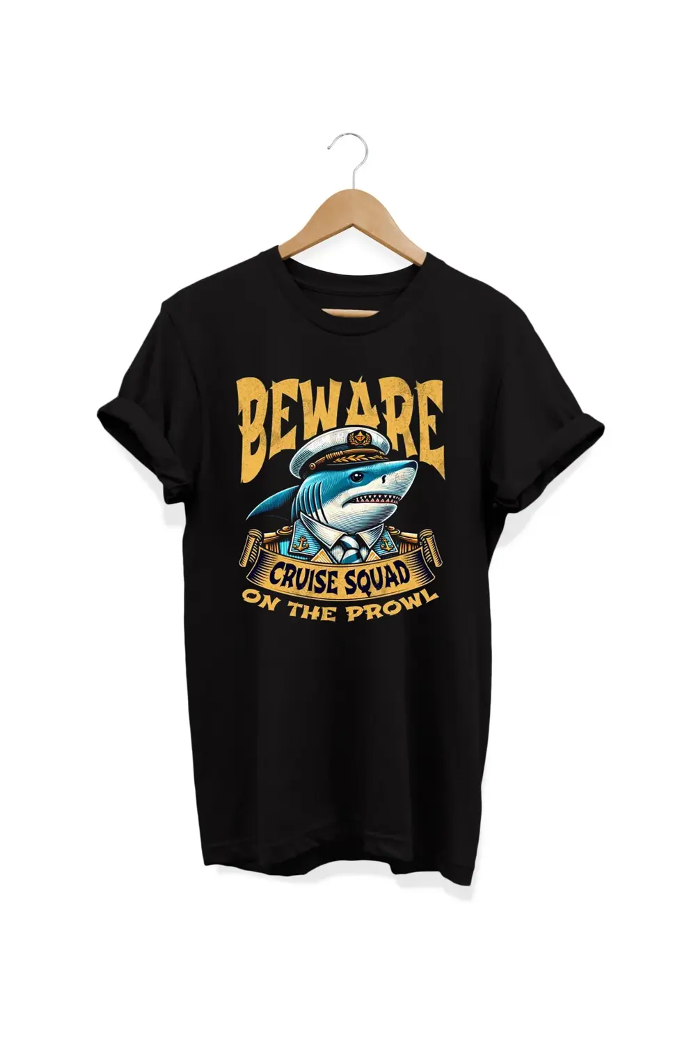 , Beware Baskılı, %100 Pamuk, Bisiklet Yaka, Oversize T-shirt, Bü