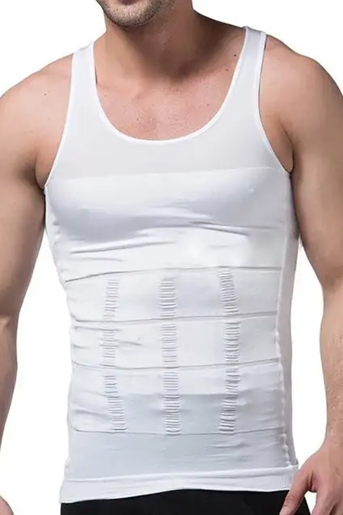 Slim'n Lift Beyaz 1 Beden İncelten Korseli Atlet Erkek Korse