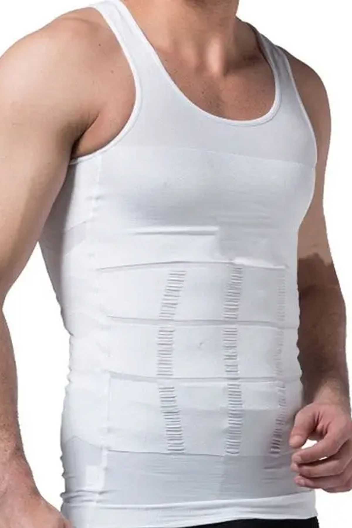 Slim'n Lift Beyaz 1 Beden İncelten Korseli Atlet Erkek Korse