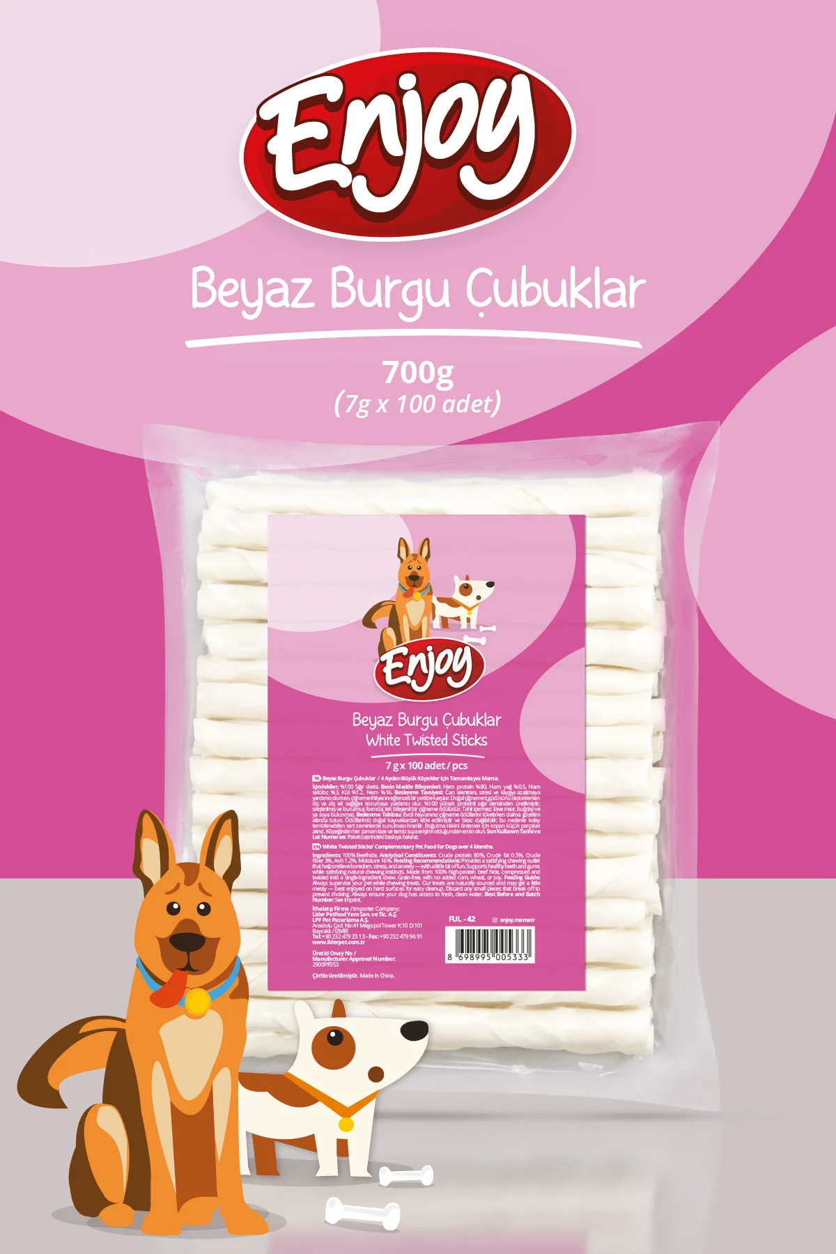 Beyaz 100'lü Burgu Çubuklar 700g