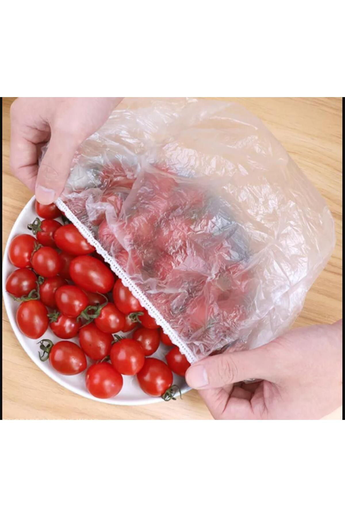 Teknotrust Beyaz 100'Lü Gida Koruma Ve Saklama Bonesi Tencere Tabak Kase Bon