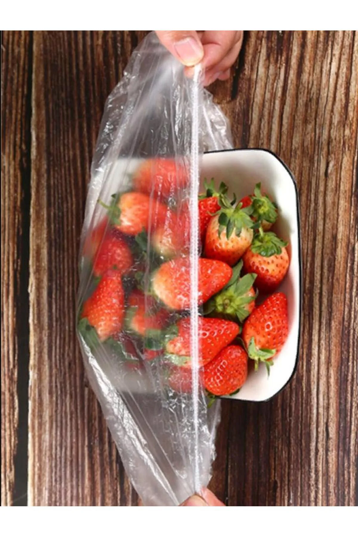 Beyaz 100'lü Gıda Koruma ve Saklama Bonesi Tencere Tabak Kase Bon