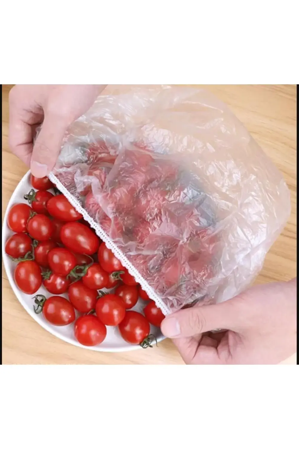 Beyaz 100'lü Gıda Koruma ve Saklama Bonesi Tencere Tabak Kase Bon