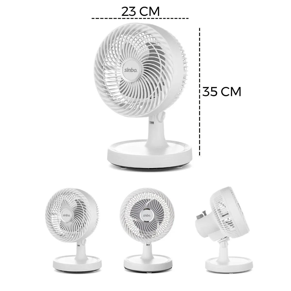 Beyaz 12 Inc Ev - Ofis Kompakt - Sessiz - İki Kademe Masaüstü Vantilatör SF-7703 Beyaz 12 Inc Ev - Ofis Kompakt - Sessiz - İki Kademe Masaüstü Vantilatör SF-7703
