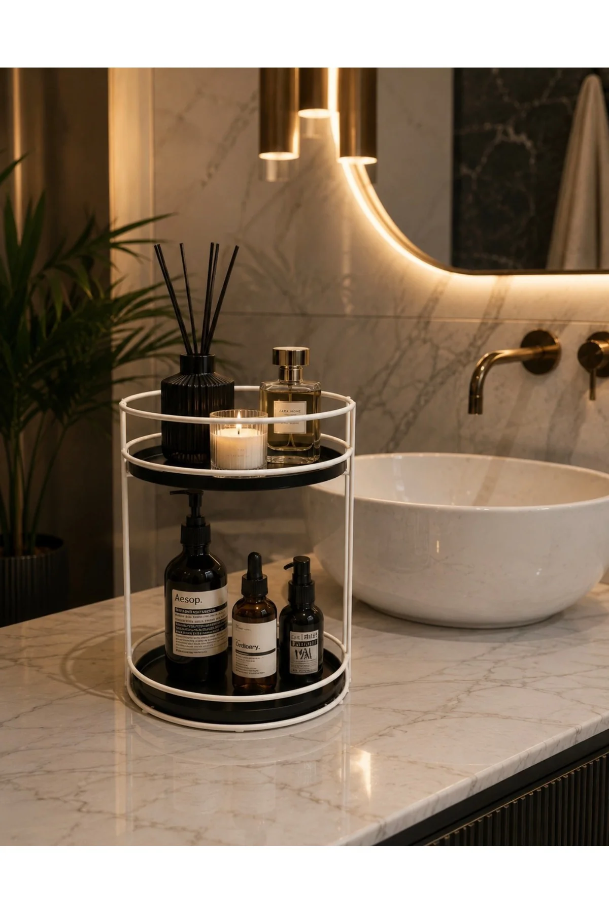 Beyaz 2 Katlı Banyo Kozmetik Takı Makyaj Düzenleyici ,Çok Amaçlı Organizer ,Servis Sunum Tepsisi Beyaz 2 Katlı Banyo Kozmetik Takı Makyaj Düzenleyici ,Çok Amaçlı Organizer ,Servis Sunum Tepsisi