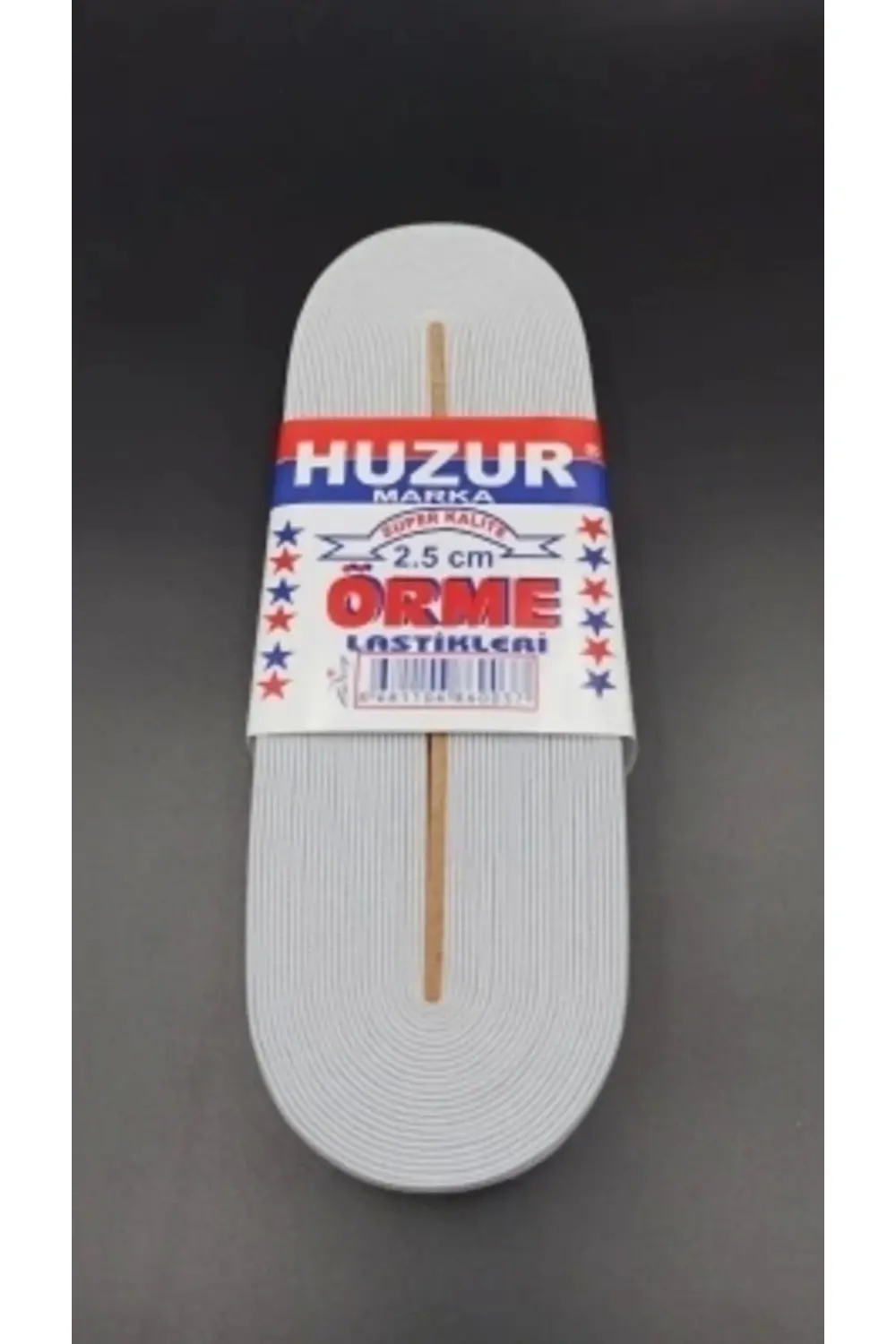 Beyaz - 2.5cm Paça Lastik Geniş 10mt.