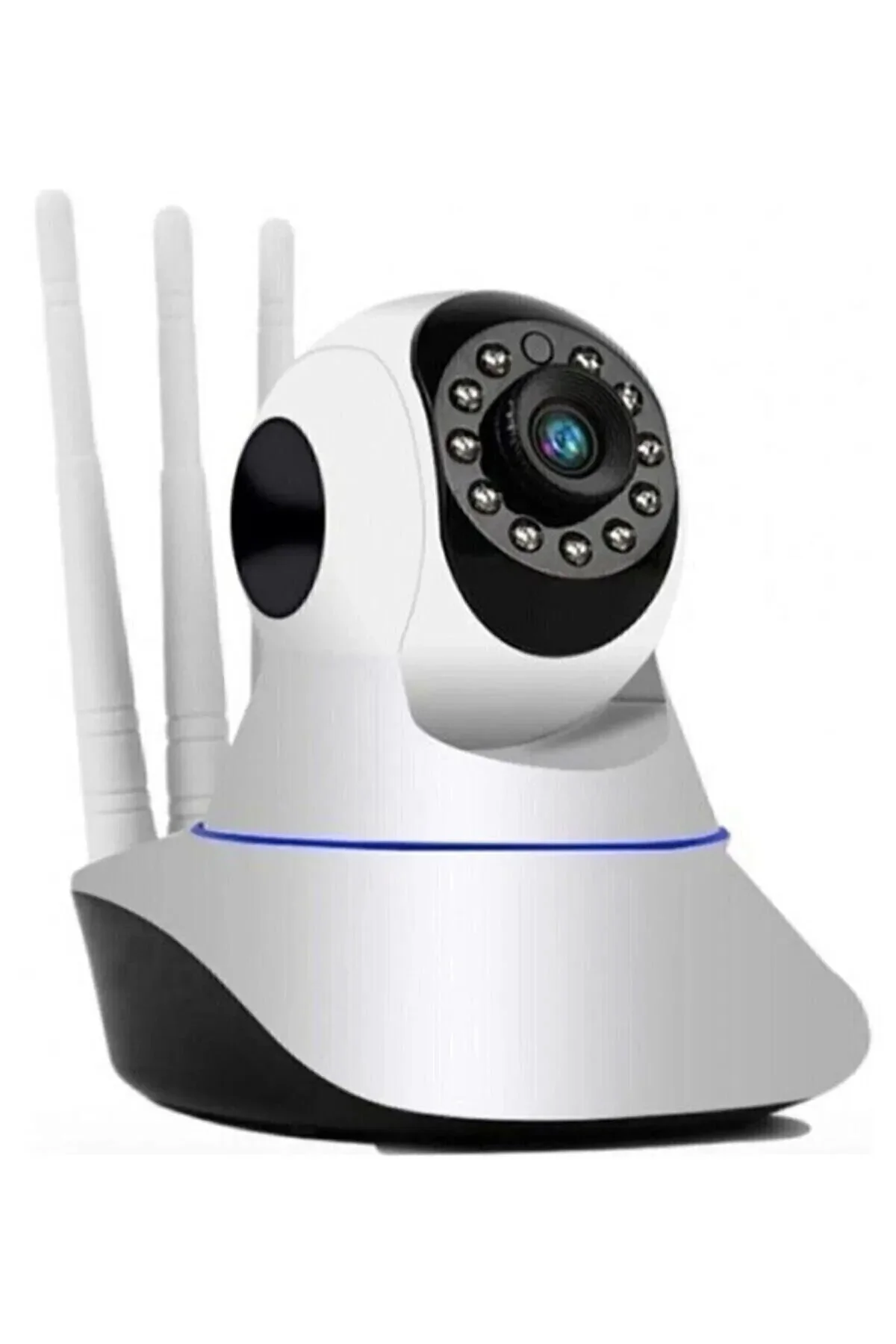 Beyaz 360° wifi ip güvenlik kamera gece görüşlü sensörlü SD kart destekli HD kayıt H.264