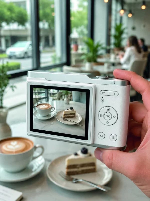 Beyaz 4K Dijital Kamera 2.4 İnç HD Ekran ve LED Flaşlı - Estetik Görüntüler İçin