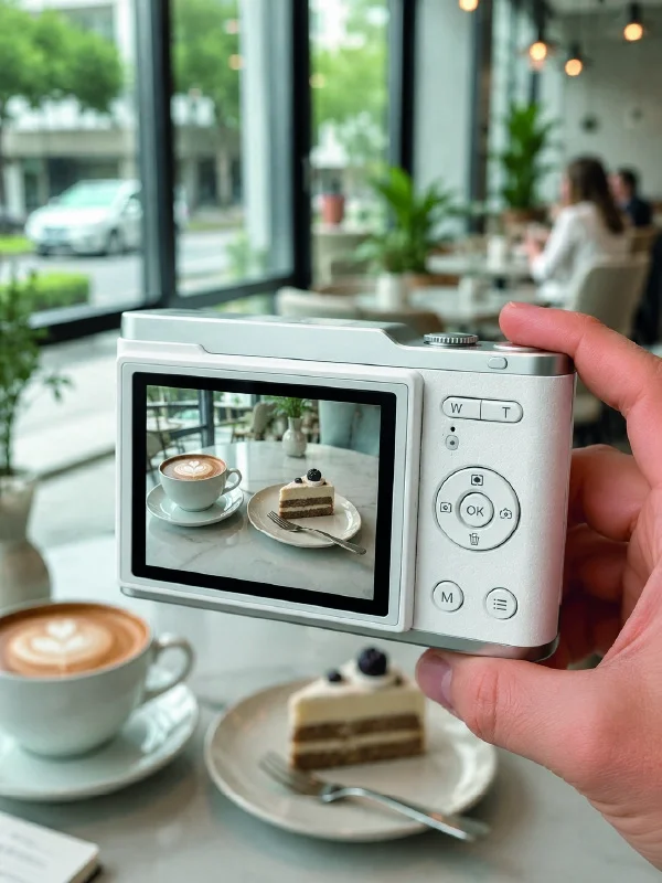 Beyaz 4K Video Kayıtlı 48 MP Dijital Fotoğraf Makinesi Otomatik Odaklama