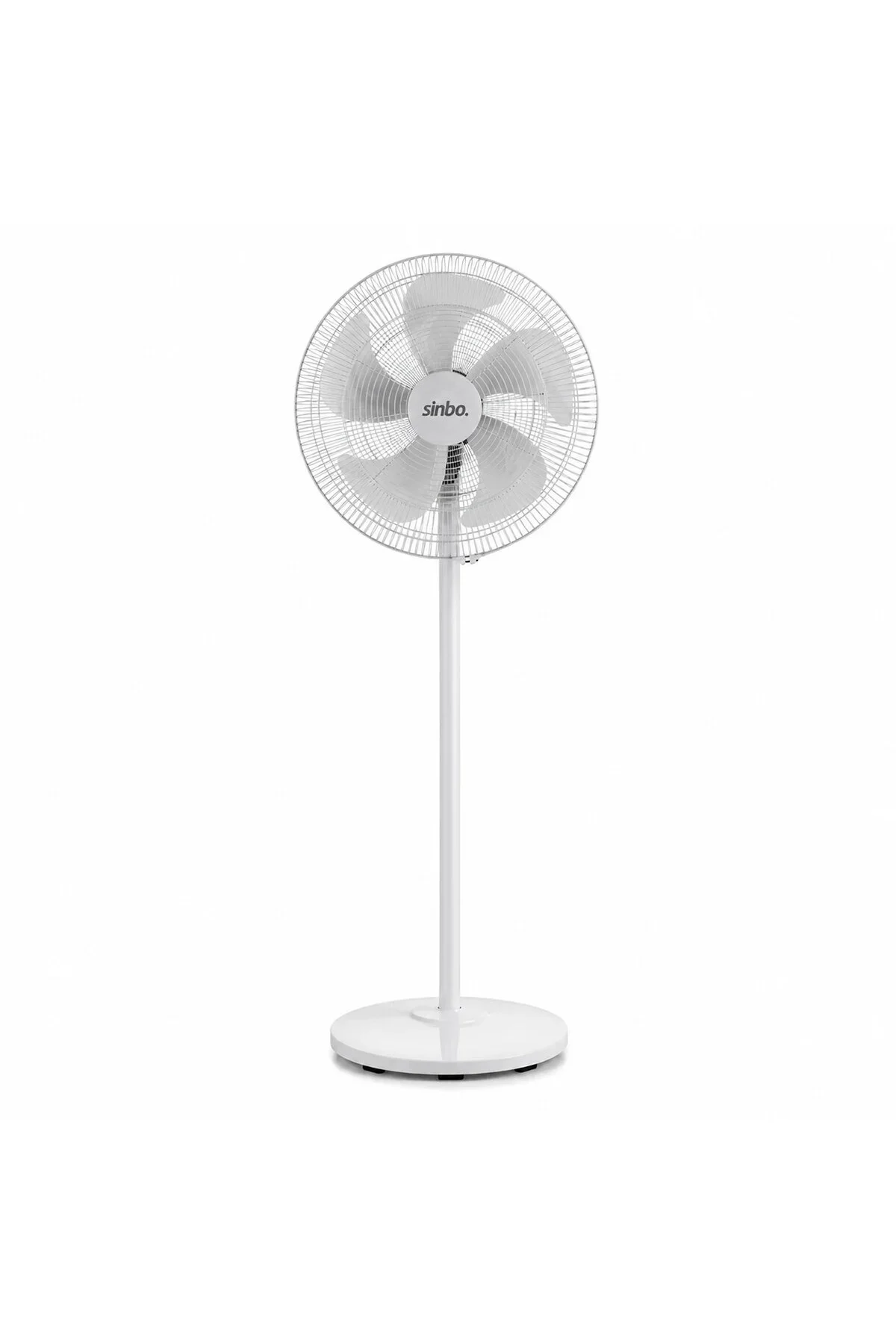 Beyaz 5 Pervane - 18 Inc Ev - Ofis Kompakt - Sessiz - Üç Kademe 140CM Yükseklik Ayaklı Vantilatör SF