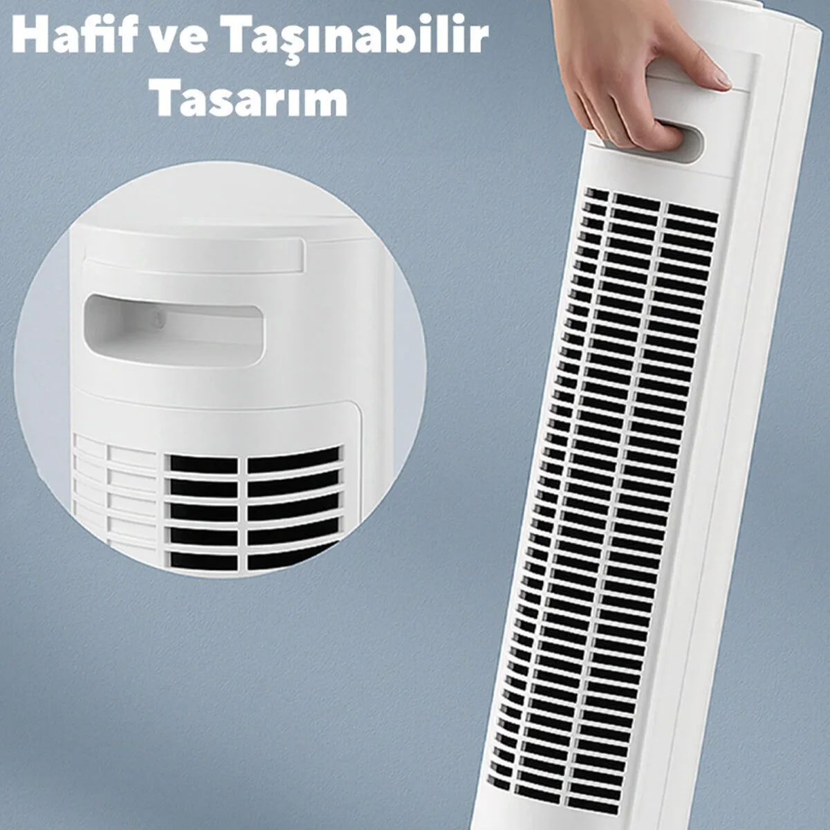 BEYAZ 50W 3 KADEME - ZAMANLAYICI KULE TİPİ VANTİLATÖR KTF-258W (4