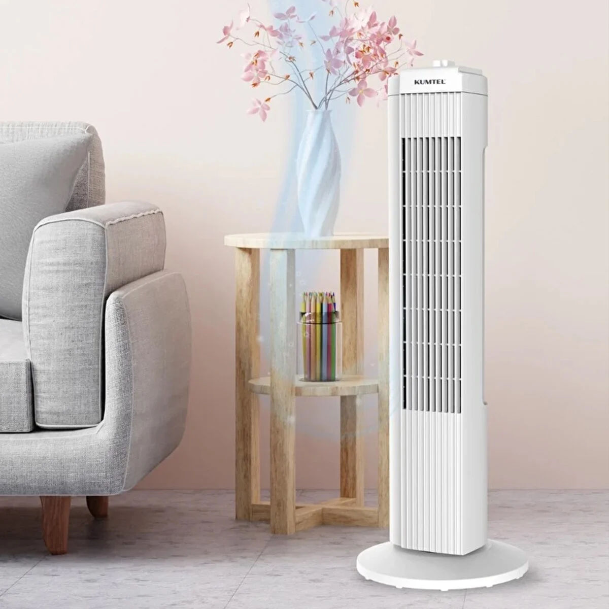BEYAZ 50W 3 KADEME - ZAMANLAYICI KULE TİPİ VANTİLATÖR KTF-258W (4