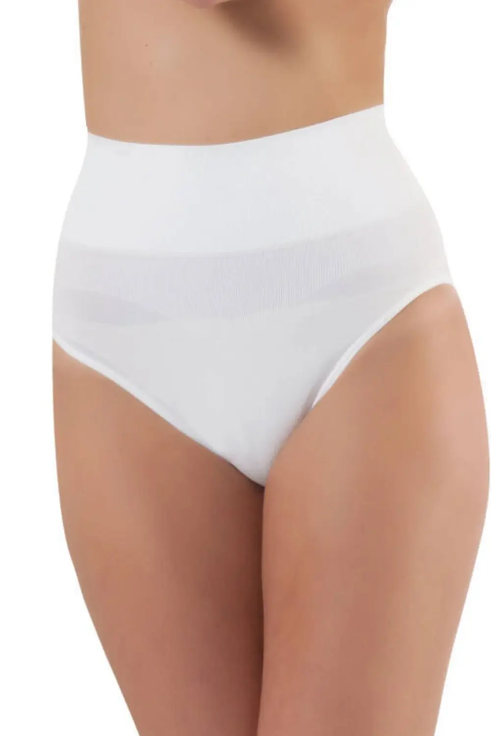 Beyaz 5204 Kadın Karın Toparlayıcı Slip Külot Korse